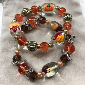 Autumn bracelet duo